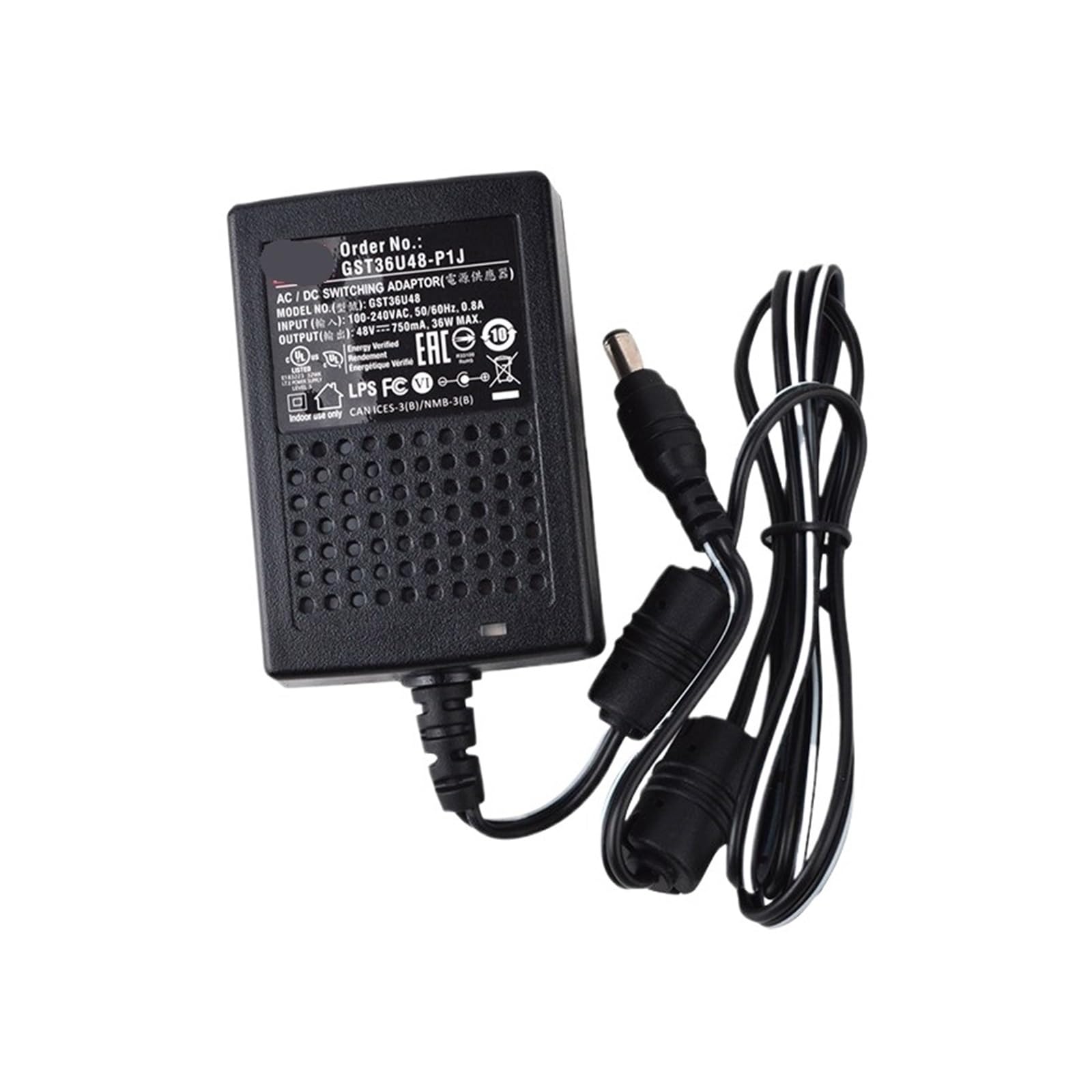 Adaptateur secteur AC-DC 36 W GST36U48-P1J de haute précision 48V
