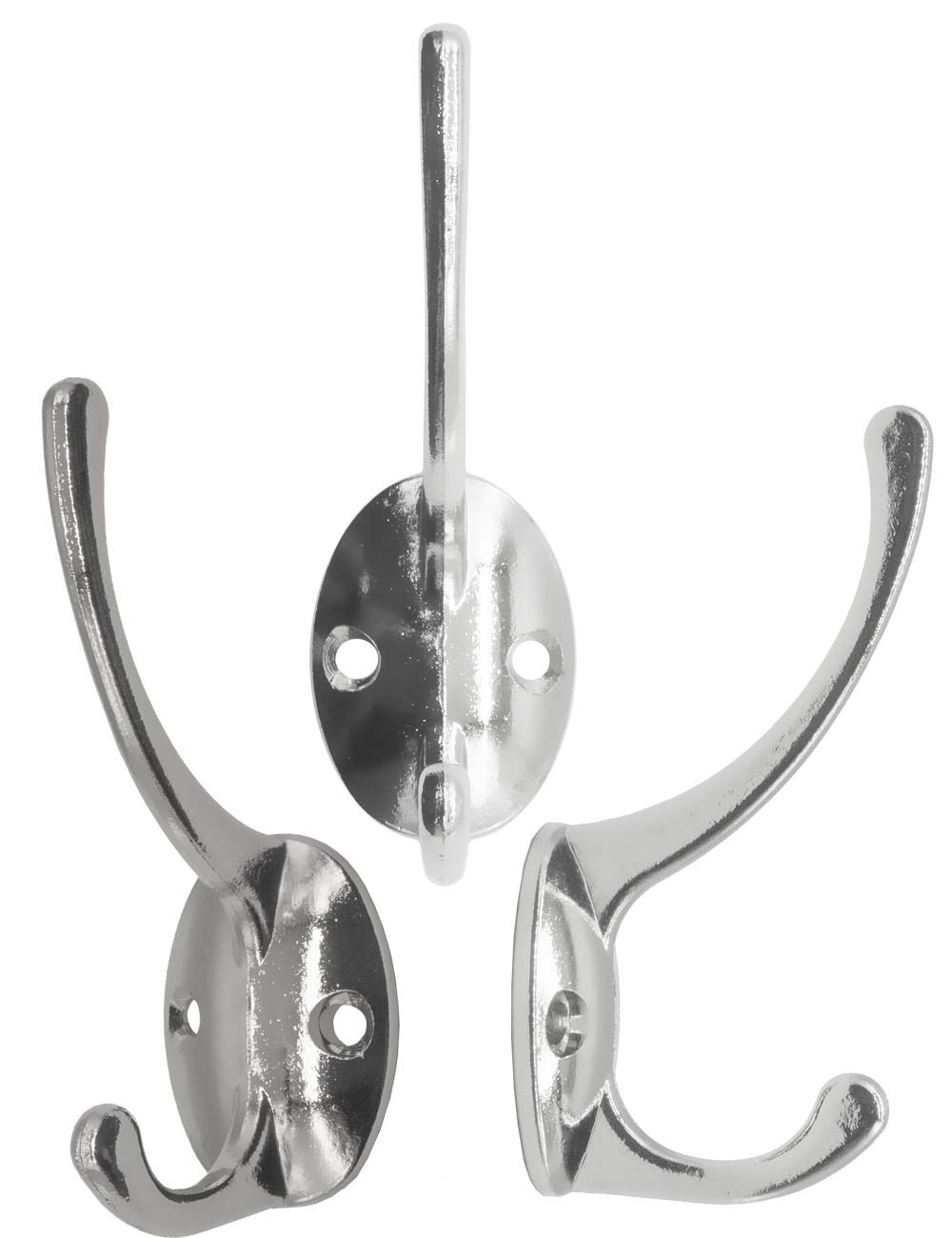 Fuxxer 5 ganci antichi, ganci in ferro, cromato/argento, set da 5 pezzi