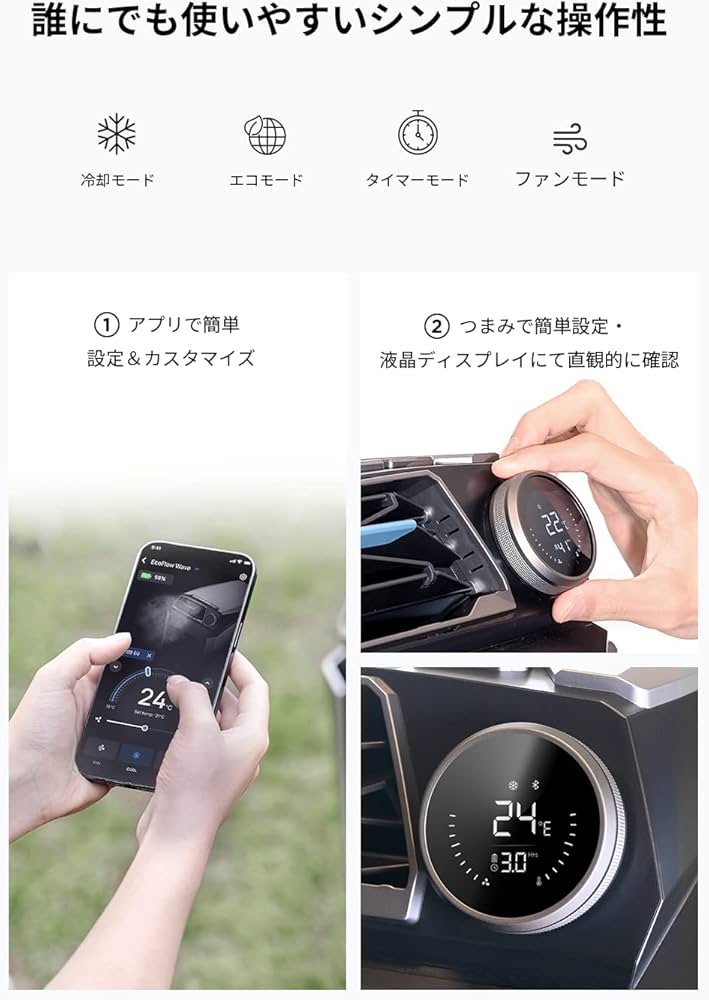 Amazon.co.jp: EcoFlow Wave ポータブルクーラー スポットエアコン