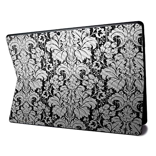 Image of MightySkins Carbon Fiber Skin for Microsoft Surface Pro X - Floral Retro | Textured Carbon Fiber Finish | Easy to Apply, Remove, and Change Styles | Made in The USA