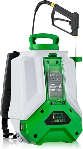 Miniatura 6 de Pulverizador de mochila alimentado por batería de 4 galones - 2.6Ah pulverizador de mochila en césped y jardín con 36/65 PSI para control de
