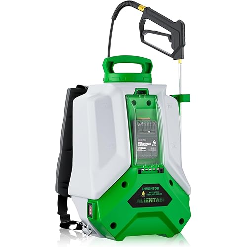 Battery Powered Backpack Sprayer 4 Gallon Electric Sprayer Equipped with a Big Pump, 65/95 PSI Battery Waterproof Sprayer for Spraying, Cleaning
