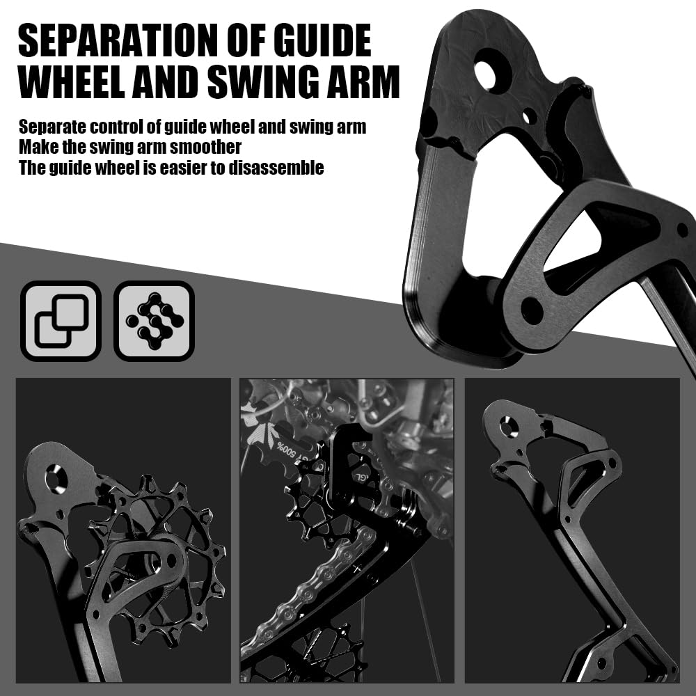 Riduttore per guida del deragliatore, adatto per SRAM Mountain AXS a 12 marce, per guida del cambio SRAM M11/12 marce, gabbia di riduzione posteriore