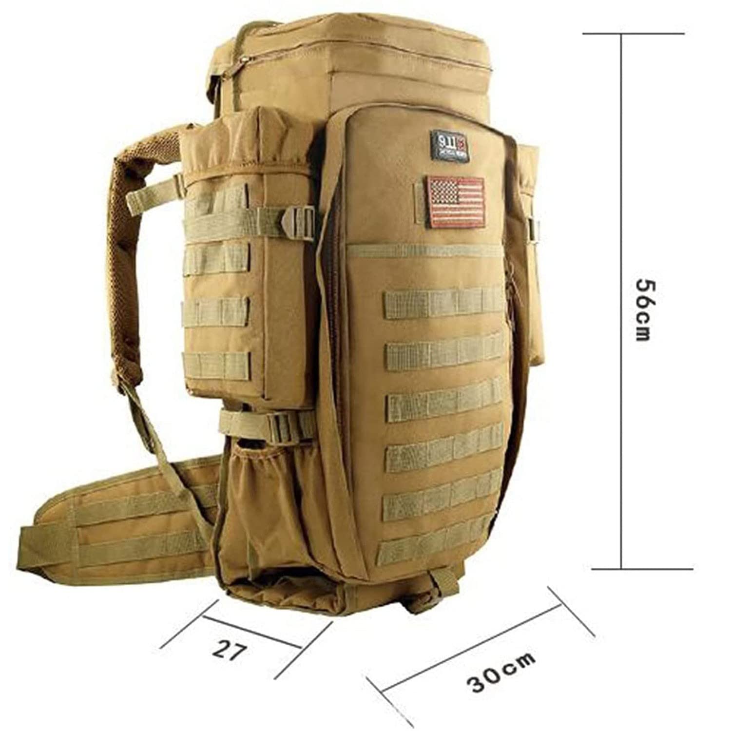 Mochila Supervivencia,Mochila Tactica, 56-75L Mochilas De Marcha,Mochila Militar Pechera para Senderismo Campismo Escaladas Skate Gimnasio Viajes O Paseo Al Aire Libre E