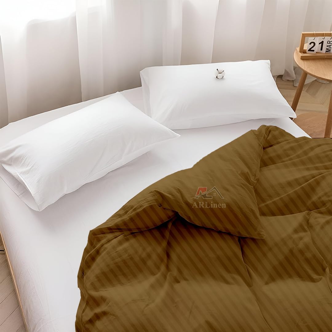 1 Piece Western King Duvet Cover 120x120 Inches, 100% Cotton, Breathable and Ultra Soft White Solid Comforter Cover with Zipper Closure and 4 Corner Ties