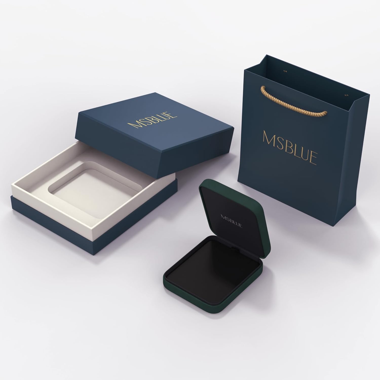 MSBLUE® 1.5ct Pear-Shaped Gemstone Pendant Necklace, 14K White Gold Vermeil, Valentines Day Gifts for Her - Image 5