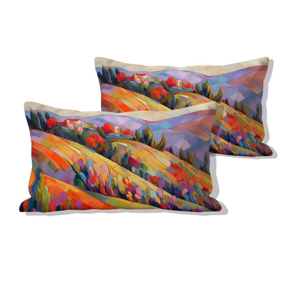 Coussin salon de jardin extérieur 50x80cm abstrait pour vos terrasses