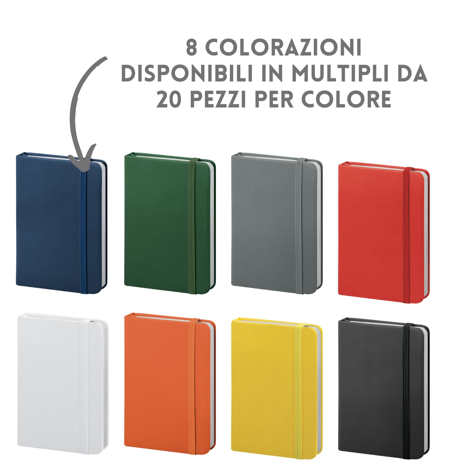 Notes Personalizzati con Logo Aziendale 9x14cm 160 Pagine a Righe - Gadget Promozionale Esclusivo per Aziende ed Eventi PB621 (20)