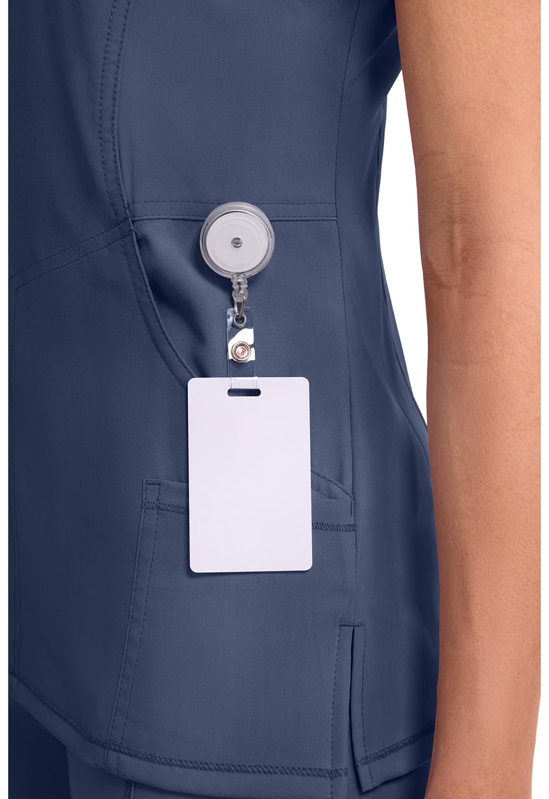 Infinity Damen Mock Wrap Scrubs Top Medizinisches Schlupfhemd