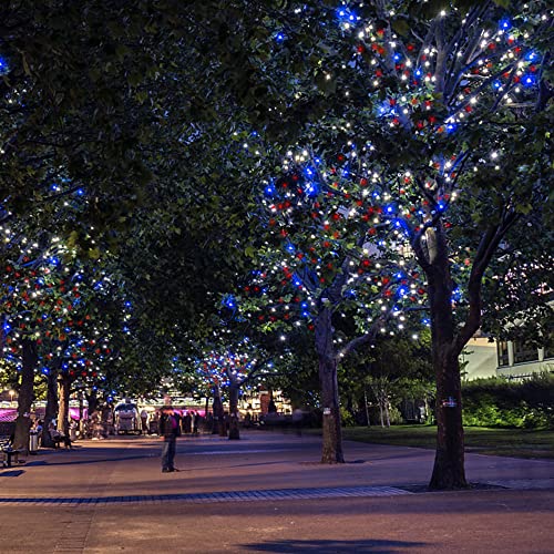 Ljlnion Patriotic String Lights, 150 Count 33 Ft July 4Th Mini White Wire Fairy Lights, 120V Ul Certified Connectable Incandescent Independence Day Lights For Outdoor Indoor Decor, Red, White & Blue #TOP7