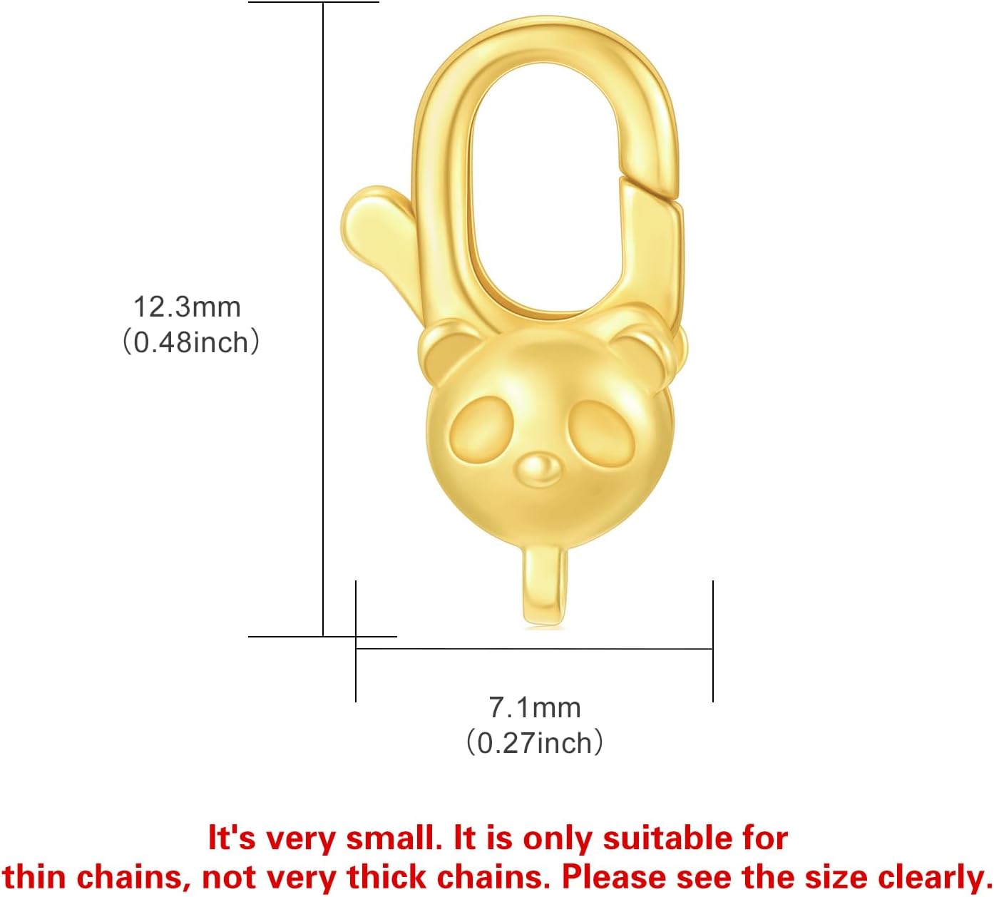 14K Yellow Gold Clasp for DIY Necklace Bracelet Jewelry Making, Lobster Clasp Extender Necklace Clasp Connector Bracelet Extension(Style 6) - Image 3