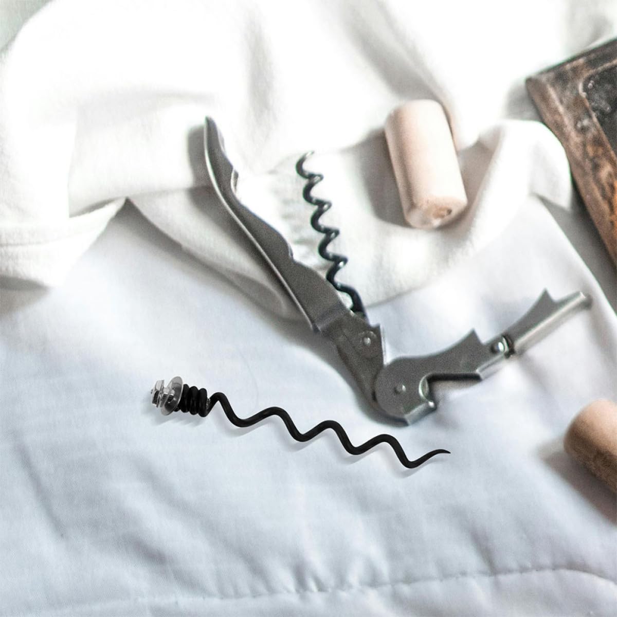MAGICLULU Metall Korkenzieherspirale als Ersatz für Flaschenöffner mit 6stücke Reparaturspiralen Feine Verarbeitung und Kompakt als Wein Stopfen Zubehör