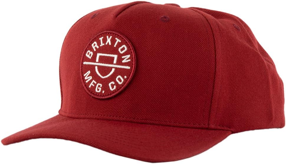 Brixton Crest C MP Snapback Hat Red