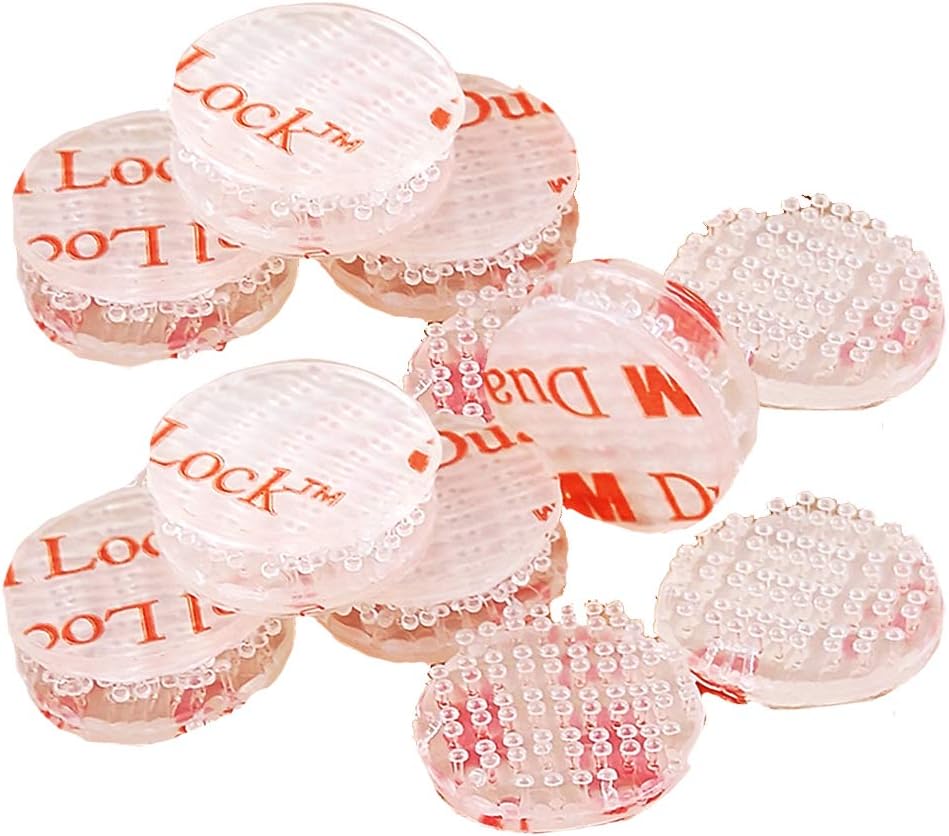CANOPUS Double Sided Hook and Loop Tape, Reclosable Fastener, SJ3560, Heavy Duty Mounting Tape, Clear 16-PCs 1 in Diameter Circle Pack, with Box Cutter (1PC) & Razor Replacement (2PCs) Made in USA