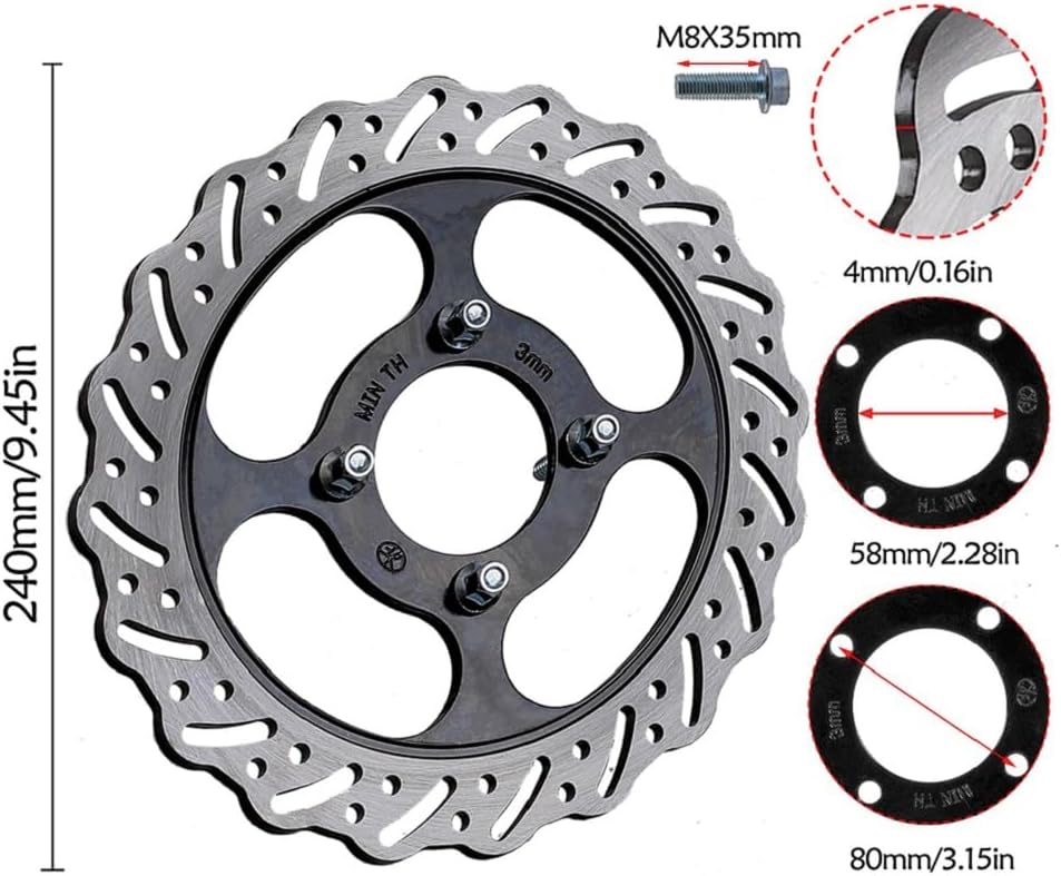 70/100-19 90/100-16 Dirt Bike Wheel Tire and Rim Front & Rear 15mm Bearing, Disc Brake Rotors for KLX125 KX85 TTR125 YZ85 YZ80 RM80 Dirt Pro Pit Bike Trail Tao Tao BD17 Off-Road 110cc-250cc