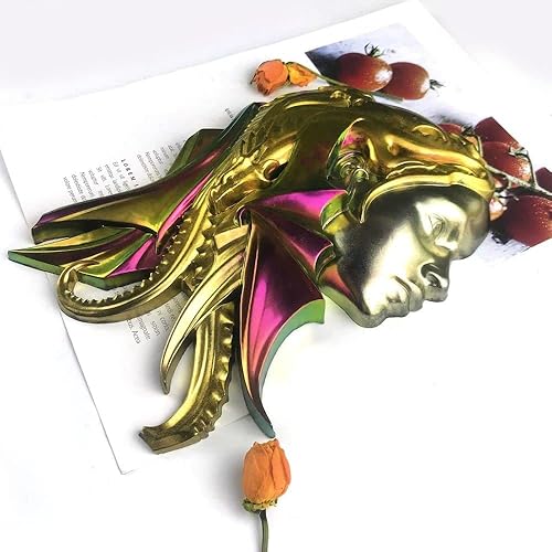 Miniatura 6 de Molde de silicona para decoración de pared de Dragon Girl, moldes de resina epoxi de cristal, molde de fundición, adorno colgante (belleza)