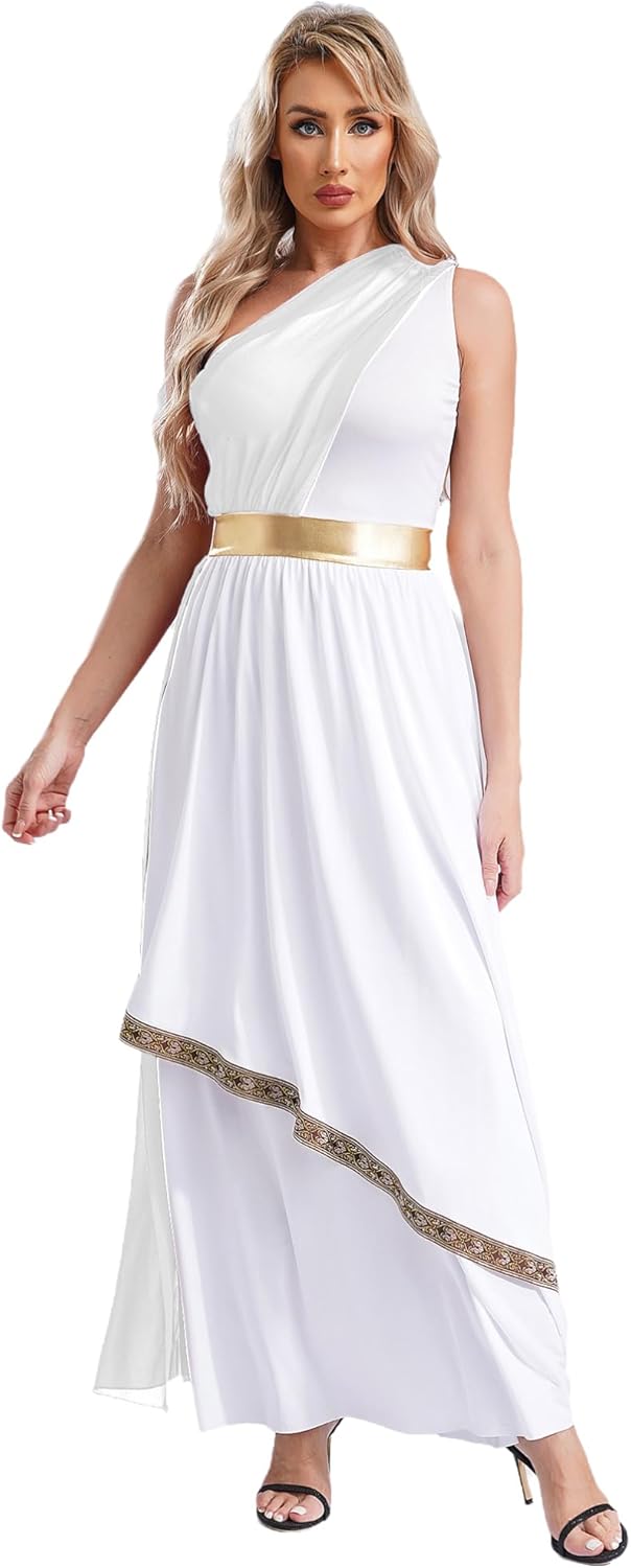 Greek Toga Costume Women Praise Dance Dress Church Robe Worship Tunic Overlays Roman Dancewear