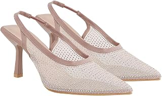 TRYME Women Pointed Toe Stone Embellishment Slingback Heel pencil Sandals Price In India