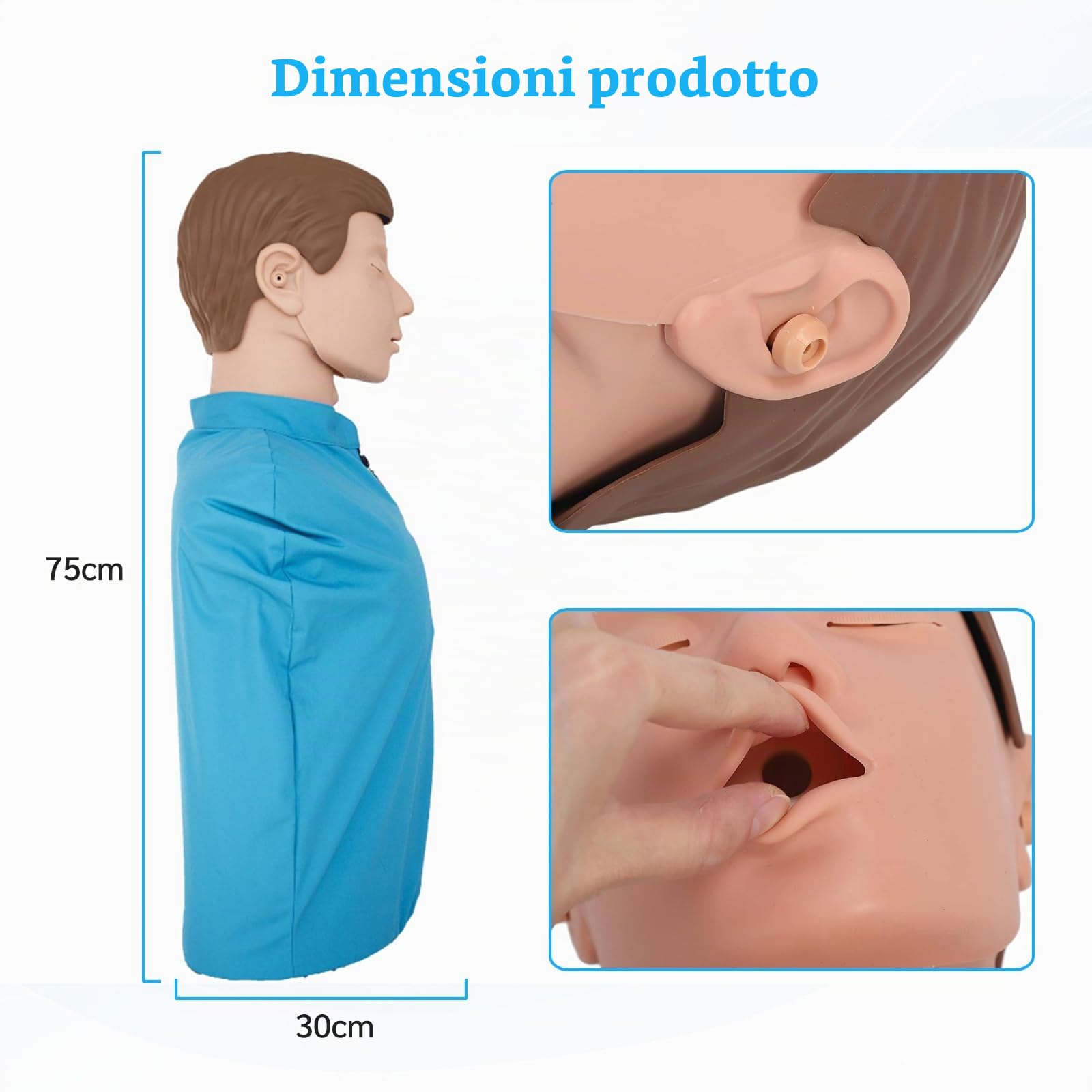 Manichino Rianimazione Per Adulti A Mezzo Corpo, Manichino Primo Soccorso Rcp Kit, Manichino Professionale Per Addestramento Modello Didattico