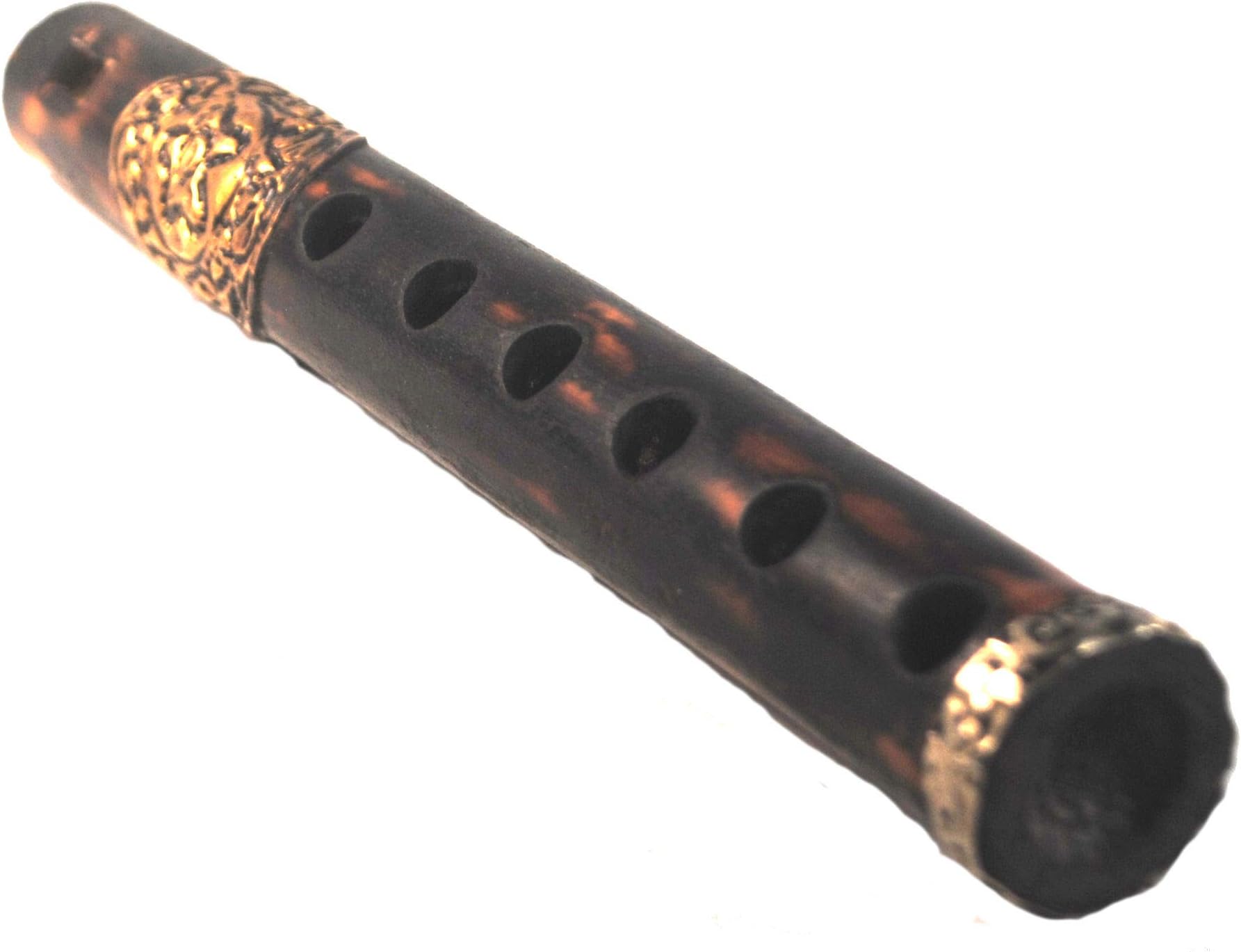 Fair Trade Mococcan Wooden Berber Flute/Recorder/Whistle (Dark Coloured)