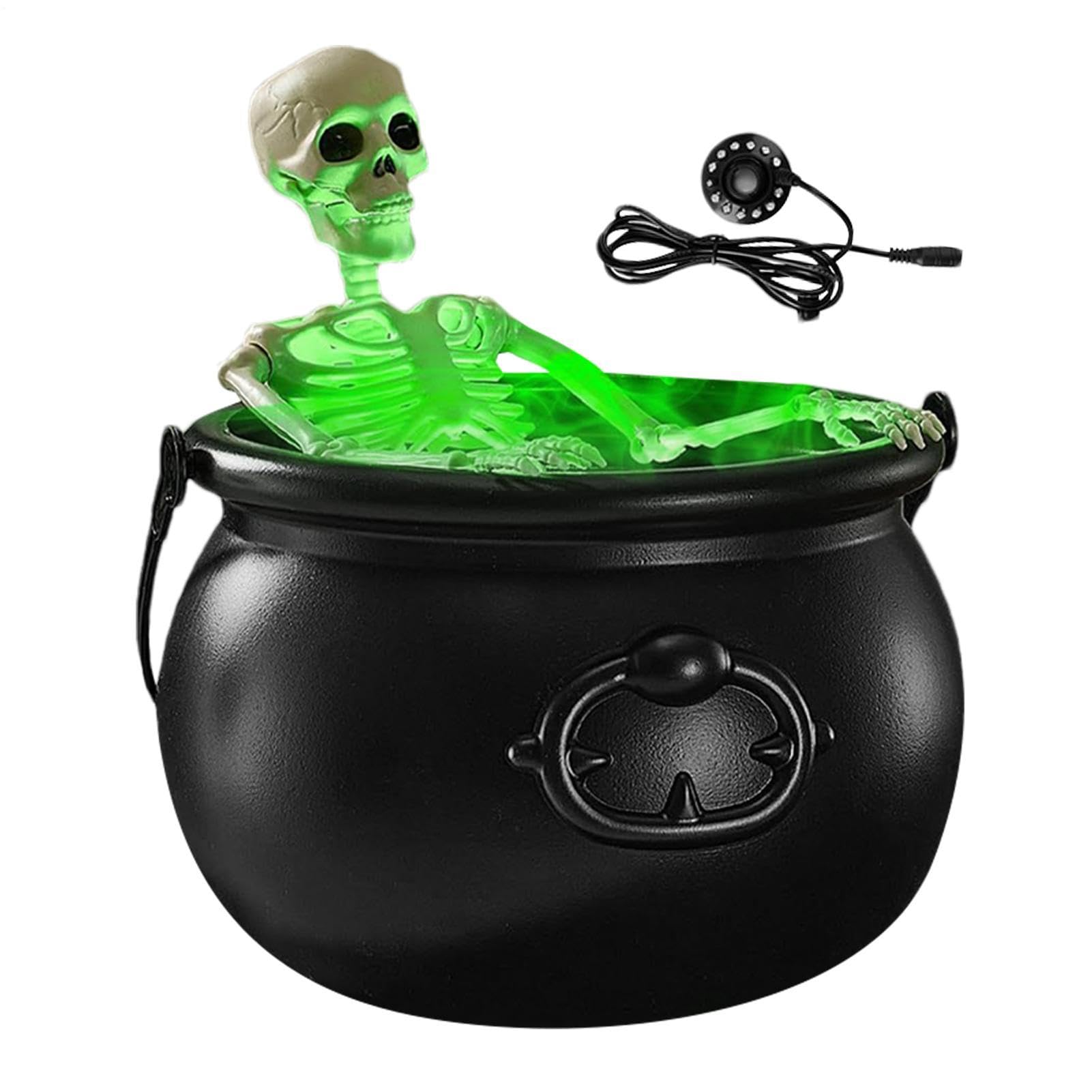 Kocioł Halloween Dekoracja z sznurem świetlnym straszna dekoracja