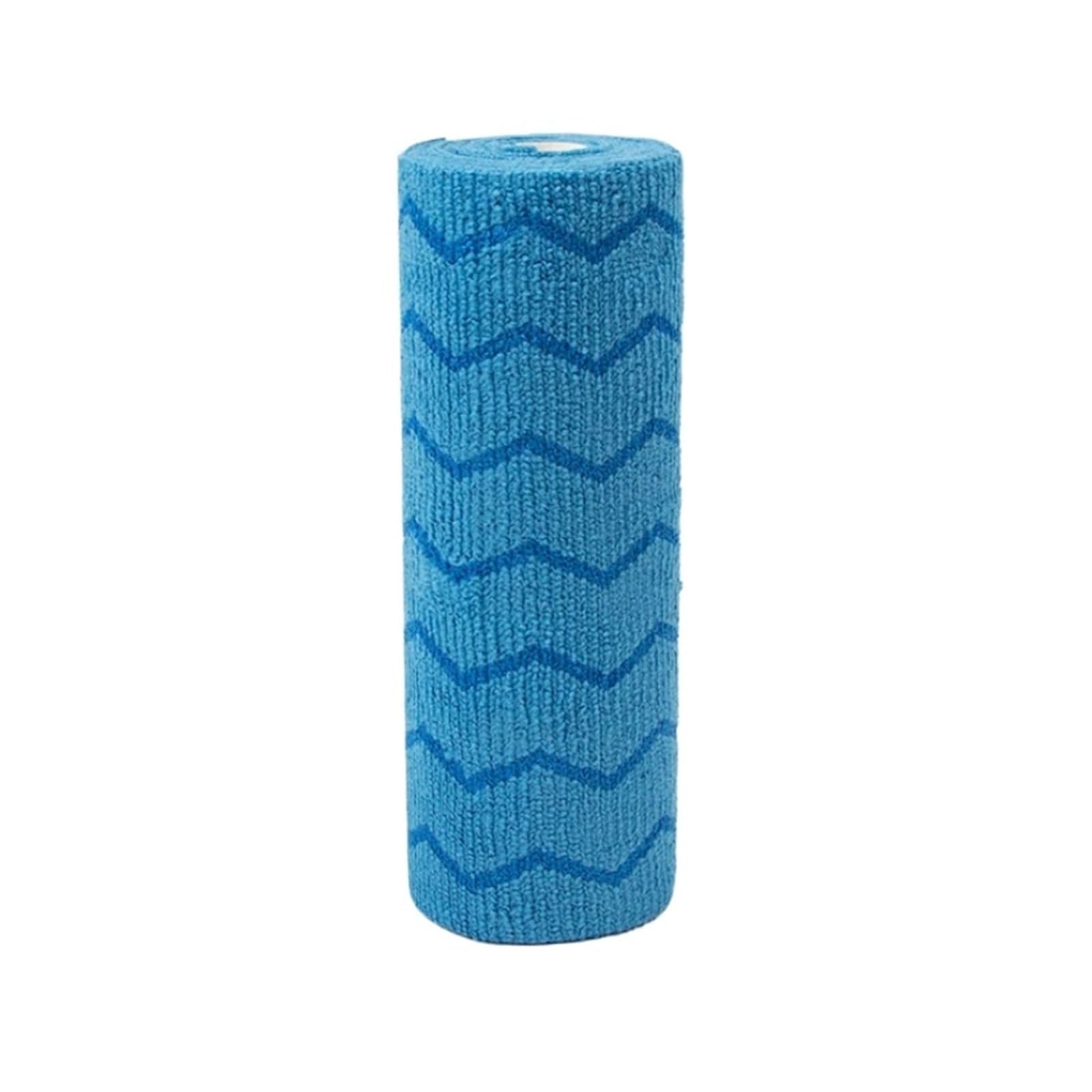 Serviettes en microfibre bleues en rouleau lavable pour cuisine