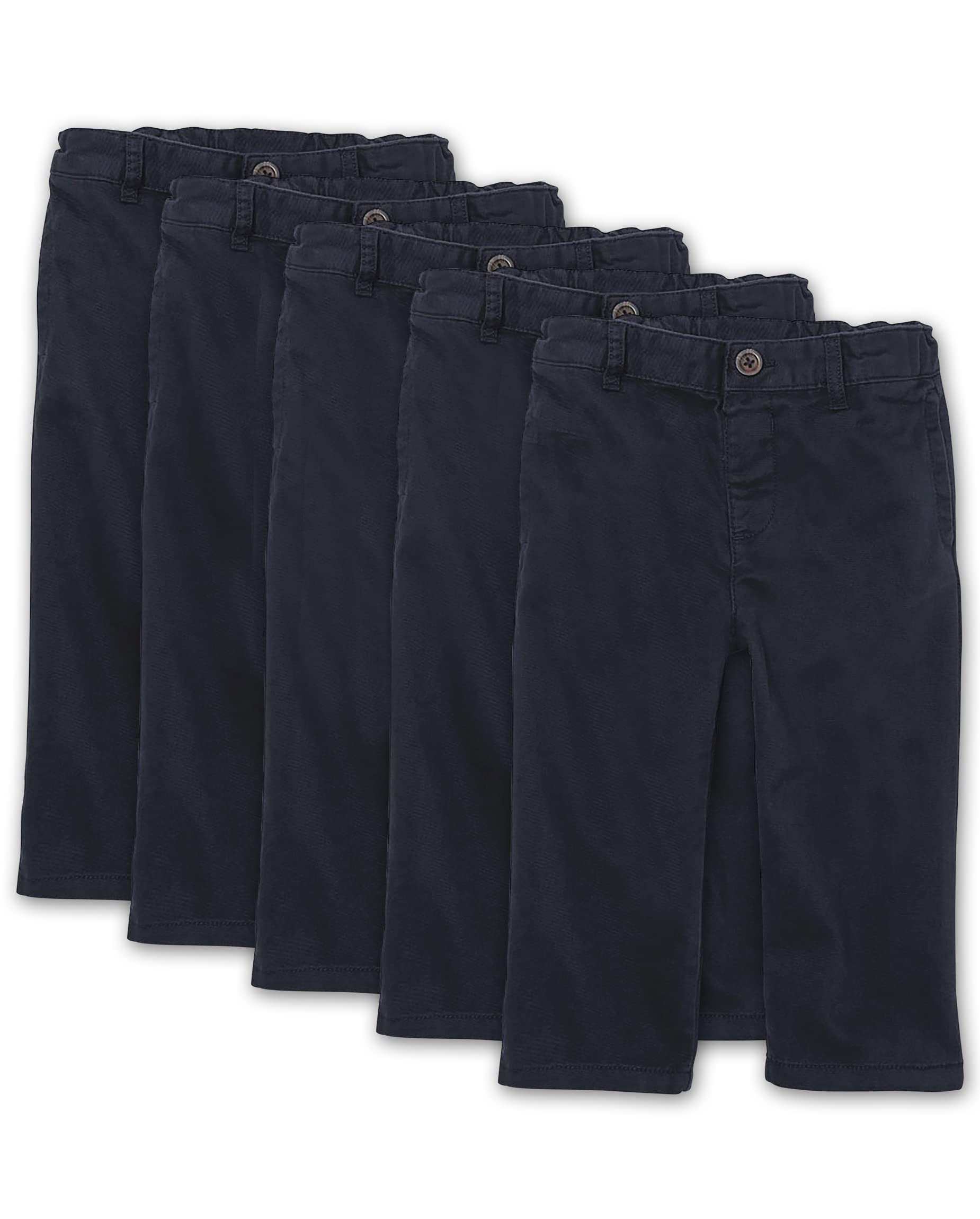 The Children's Place Stretch-Chinohosen für Babys, 5er-Pack und Kleinkinder, Jungen, 5er-Pack