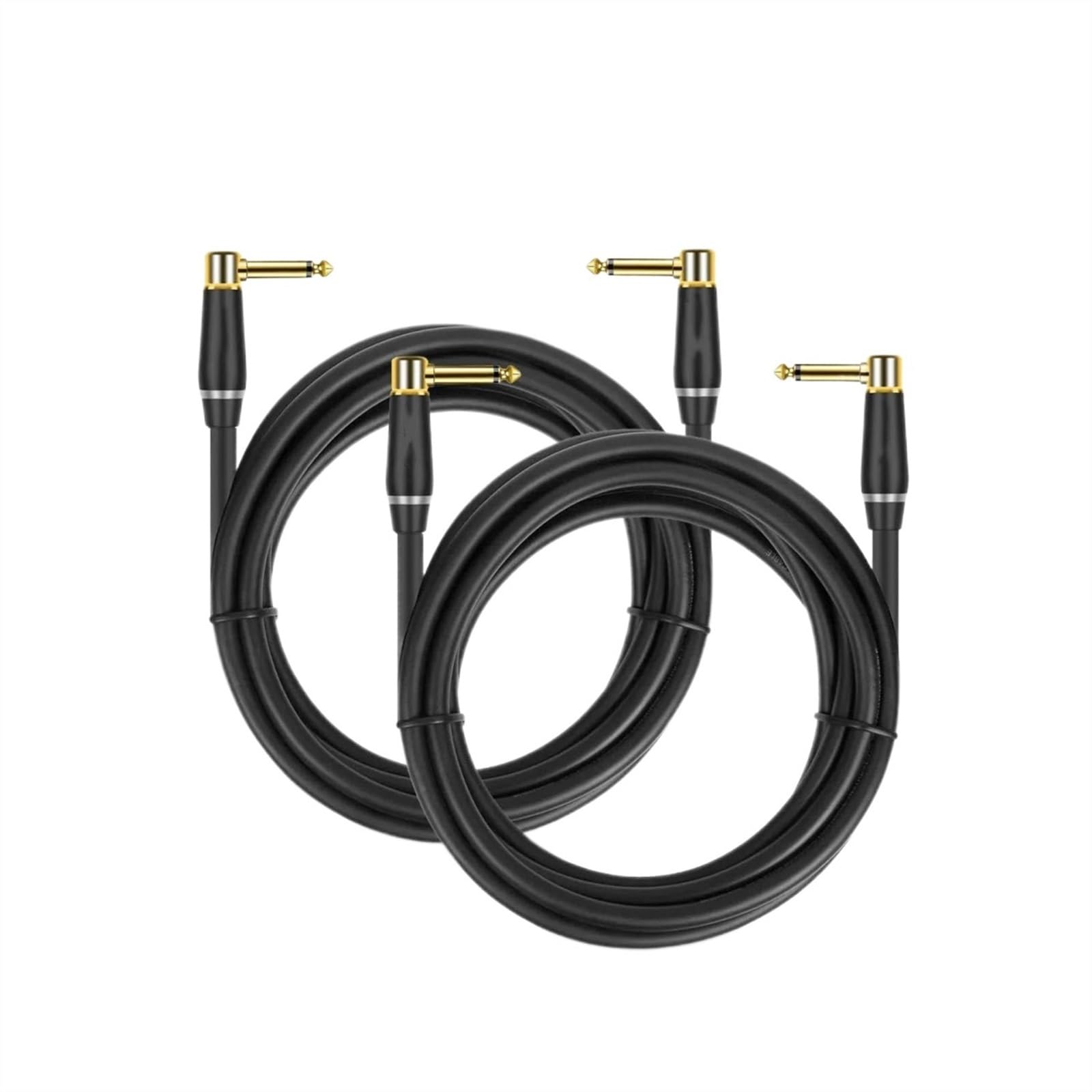 Pro Audio kabel 6,5 Mm TS Instrument Cable 1/4 Cala Kąt Prosty Do Kąta Prostego Elektryczny Gitara Basowa Kabel Do Miksera Klawiatury Wzmacniacz(Pack of 2,5m)