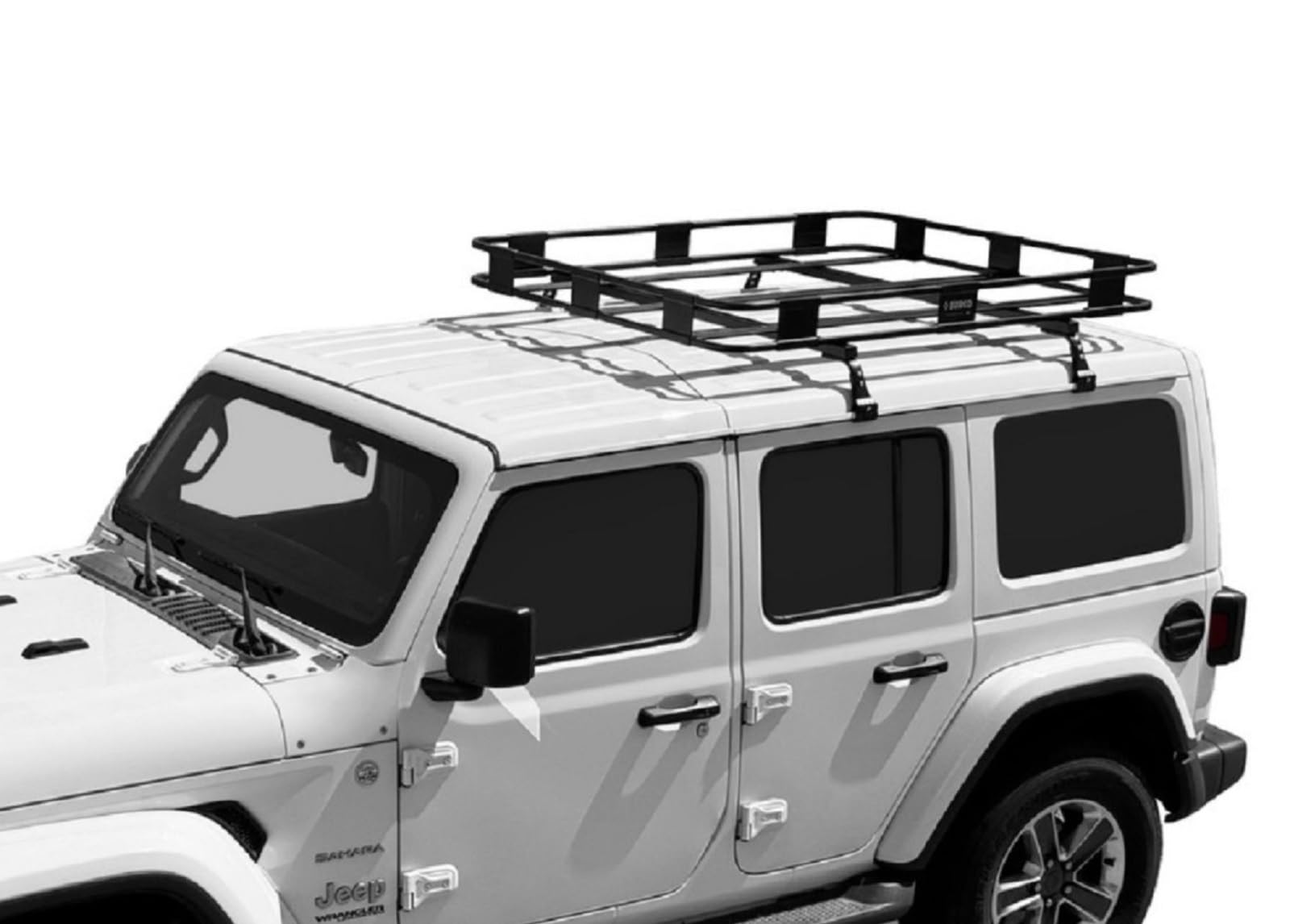 Surco AS4560 Safari Roof Basket and Cargo Bars - Lightweight Aluminum Basket with Black Powder Coat Finish Measures 45