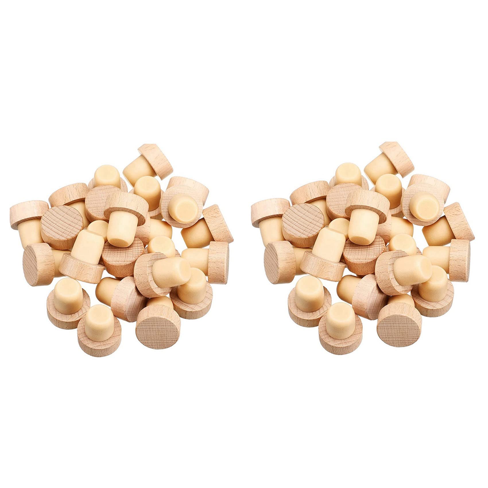 Hndhbfgrt 60Pc Wine Bottle T Shaped Wooden Stopper for Wine Wooden Stopper Wine Stopper Reusable Wooden Stopper and Wine Stopper