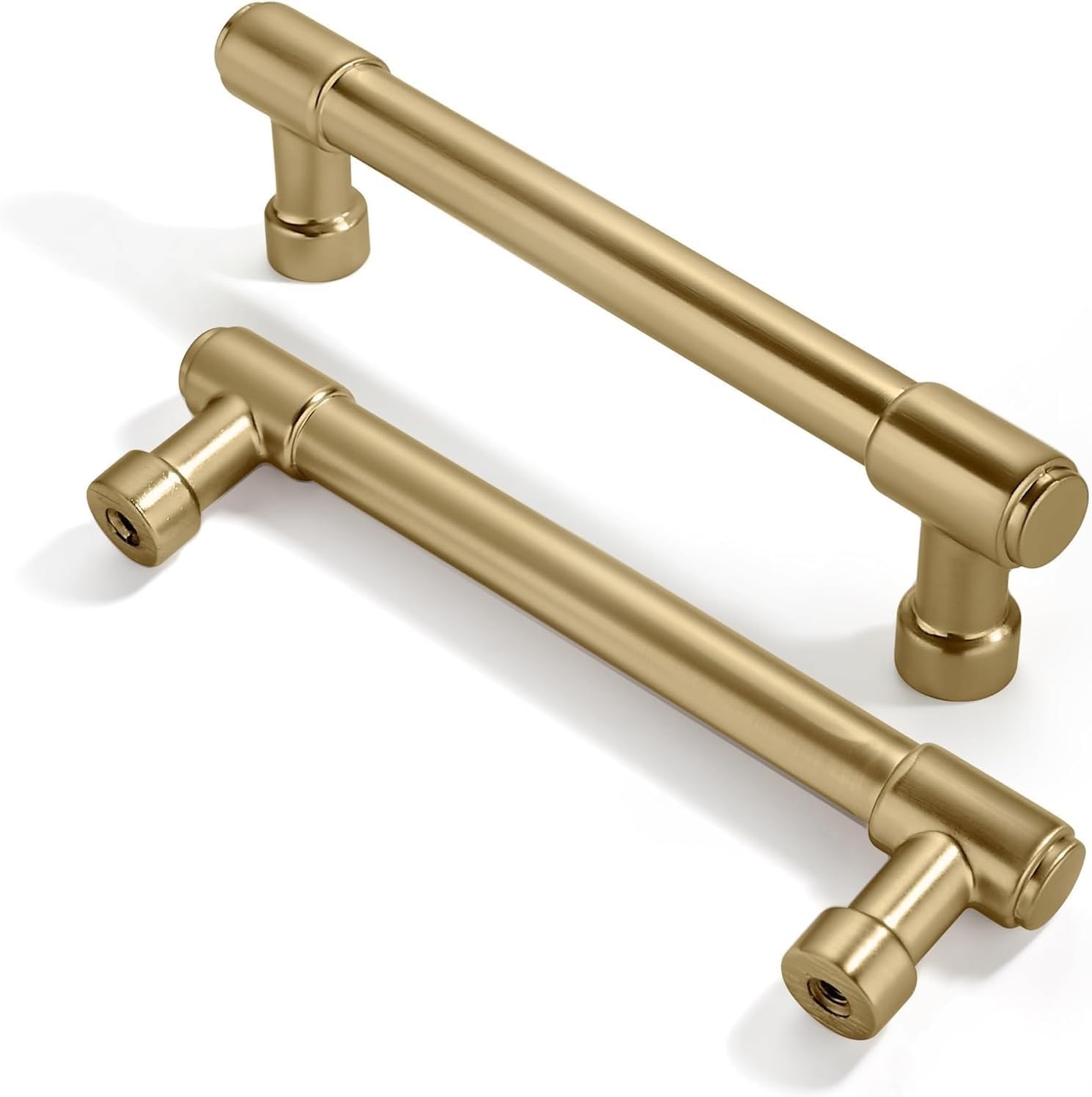 Khtumeware - 4 Matte Champagne Gold Cabinet Pulls CTC 4 in (102 mm) 10 Pack