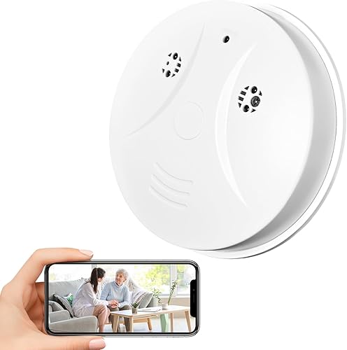 Dispositivo de grabación de estilo detector de humo - Monitoreo de propiedades y equipos en interiores - Grabadora Wi-Fi 1080P