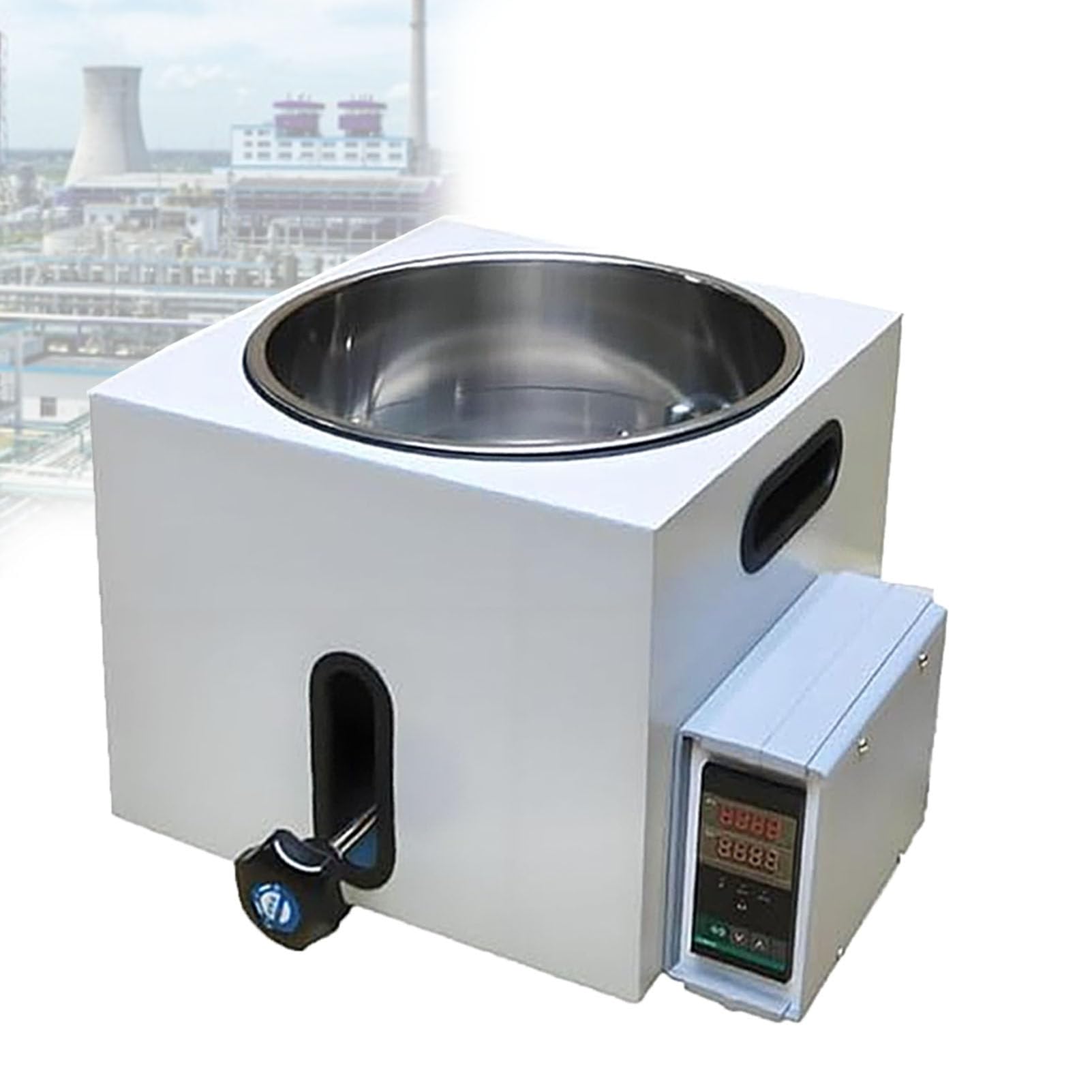 Thermostatisches Öl- und Wasserbad 5L, Edelstahl-Hebeheizung mit interner / externer Zirkulation, PID-Regler zum Heizen, Mischen, Rühren