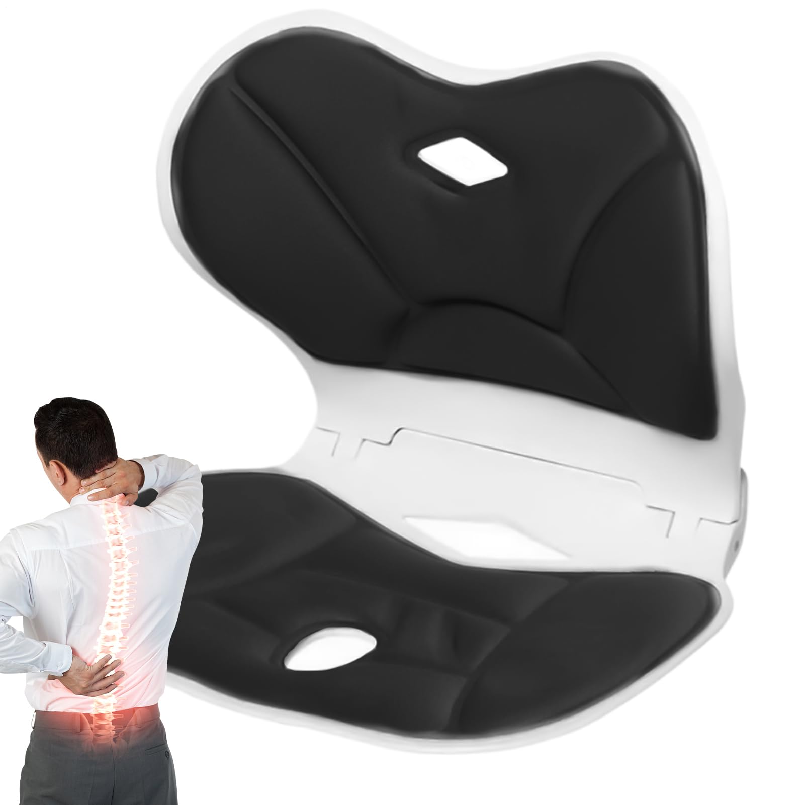 Coussin de Siège Auto Coussin De Soutien Lombaire Ergonomique | Oreiller Confortable Pour Conduire Travailler Voyager Canapé Avion Fauteuil Roulant