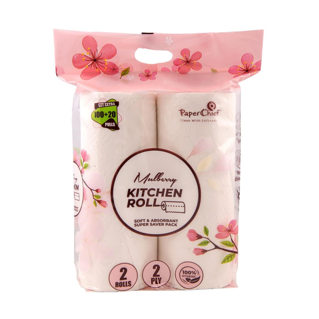 Mulberry Kitchen Tissue Roll | Super Saver Kitchen Paper Roll | Soft, Highly Absorbent Disposable Paper Towels for Kitchen Cleaning, Oil Absorption & Food Prep | Made in India (pack of 2)-image-12