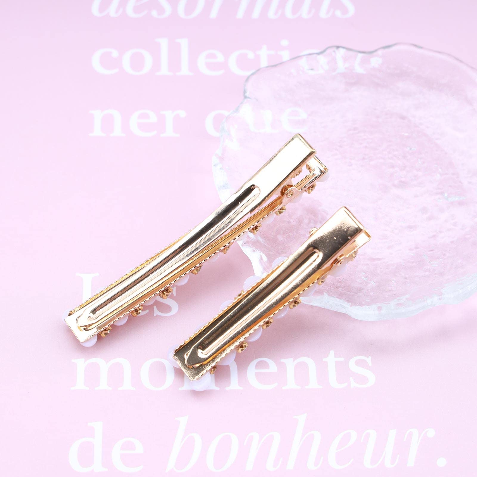 Dervivea Barrette Lettre Cristal Bohême Or CZ - Grande Épingle à Cheveux Strass Pour Mariage Et Soirée
