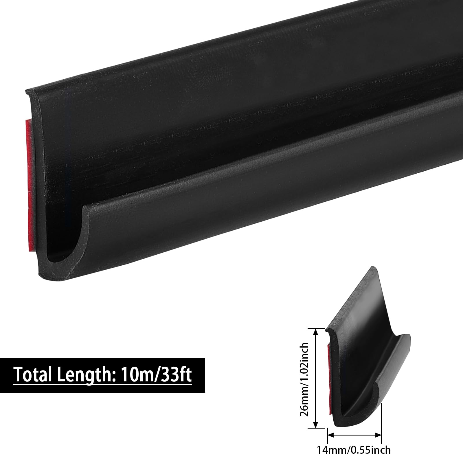 Canaleta de lluvia en forma de J, TPE autoadhesiva para autocaravana, tira de desvío de lluvia para techo, perfil de protección de borde largo para vehículo, camión, autocaravana, barco, coche