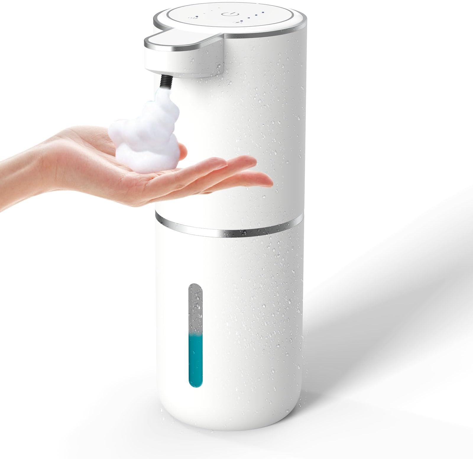 Automatic Soap Dispenser – Touchless Foaming Soap Dispenser 380ml USB Rechargeable Dispenser Electric Wall Mounted 4levels Adjustable Foam Soap Dispenser Pump for Bathroom Kitchen Dish Soap