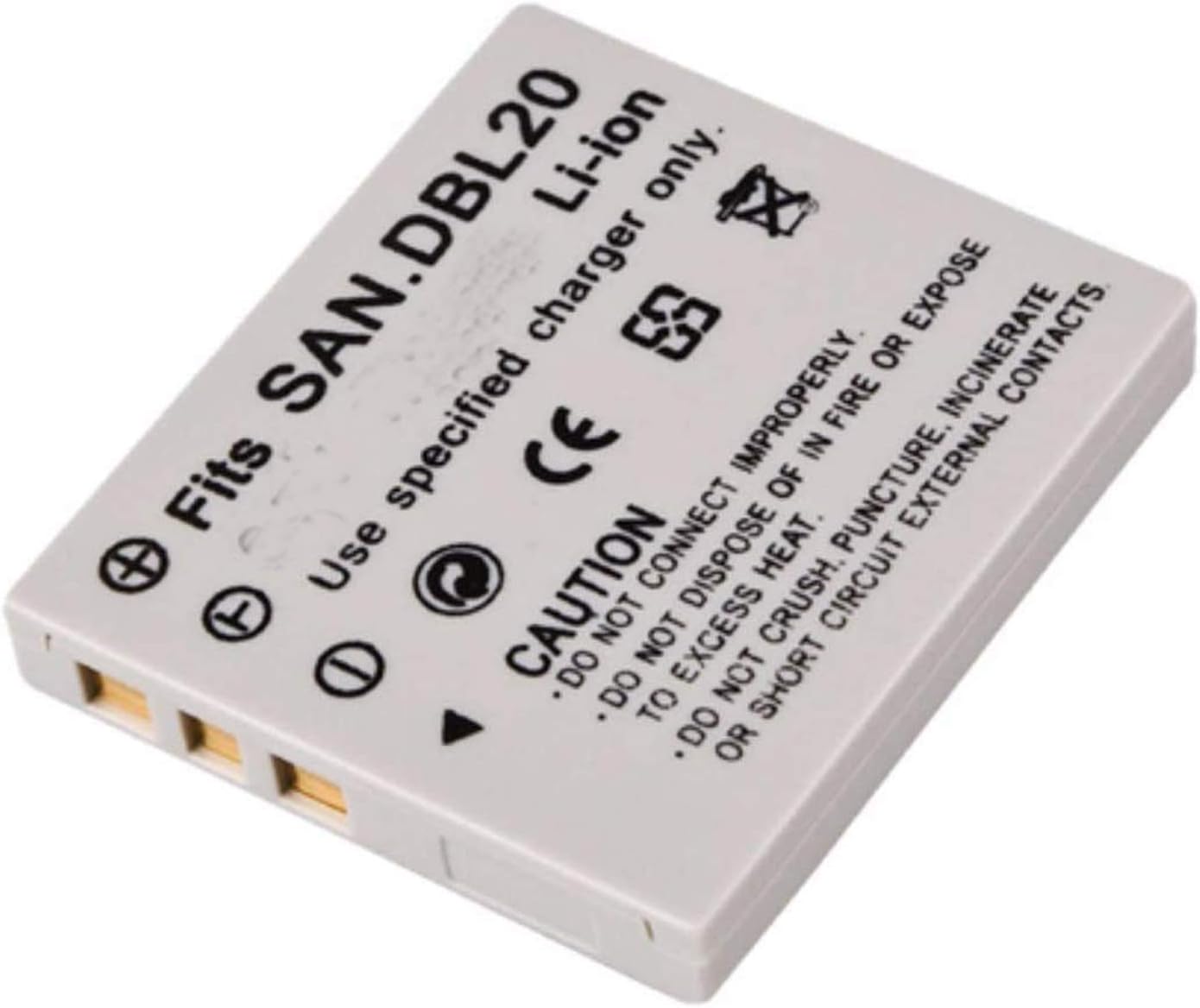 Digital Replacement Camera and Camcorder Battery for Sanyo DB-L20, XACTI DMX-C1