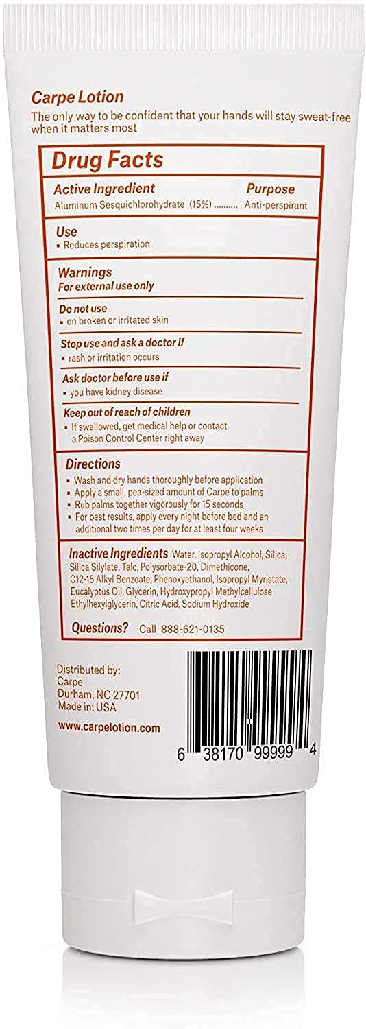Carpe Antiperspirant Hand Lotion, A non