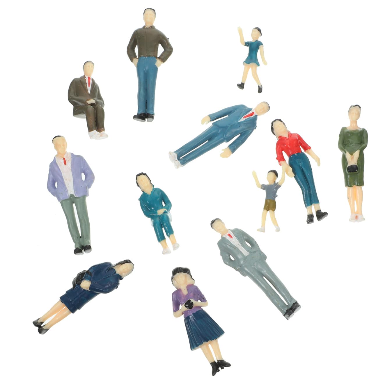 SEWACC 48piezas Figuras De Miniatura para Maquetas De Trenes y Escenarios Modelos De Coloridos Accesorios para Proyectos Escolares y Dioramas