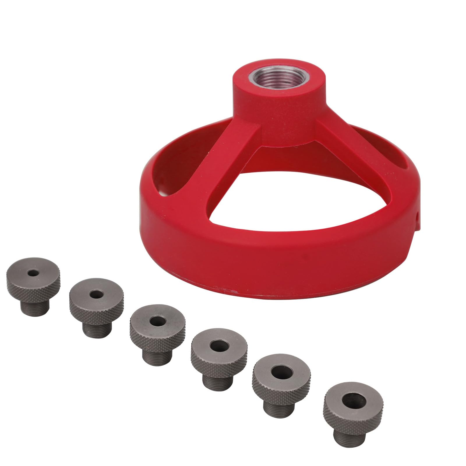 Woedpez Red Woodworking Drill Punching Guide Locator Precisions Tool & Aluminum Locator For Accurate Centerline Drill Guide