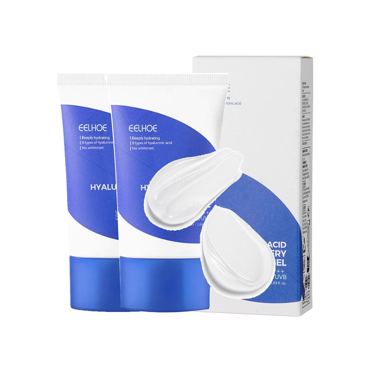 KOSIMI Hyaluronic Acid Moisturizing Gel Moisturizing, Refreshing, Hyaluronic Acid Watery Sun Gel, Non-sticky UV Protection (2PCS)