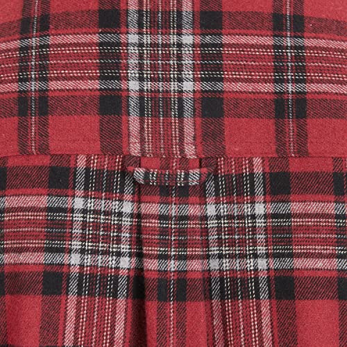 Image of Smith's Workwear Mens Zip-Front Sherpa-Lined Flannel Shirt JacketJacket
