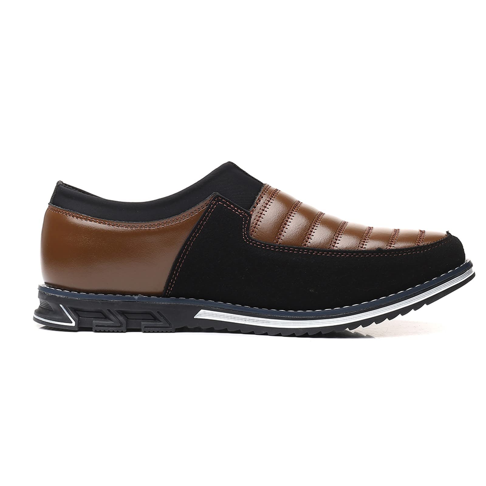 Zapatos planos casuales de oficina para hombre, transpirables, de piel