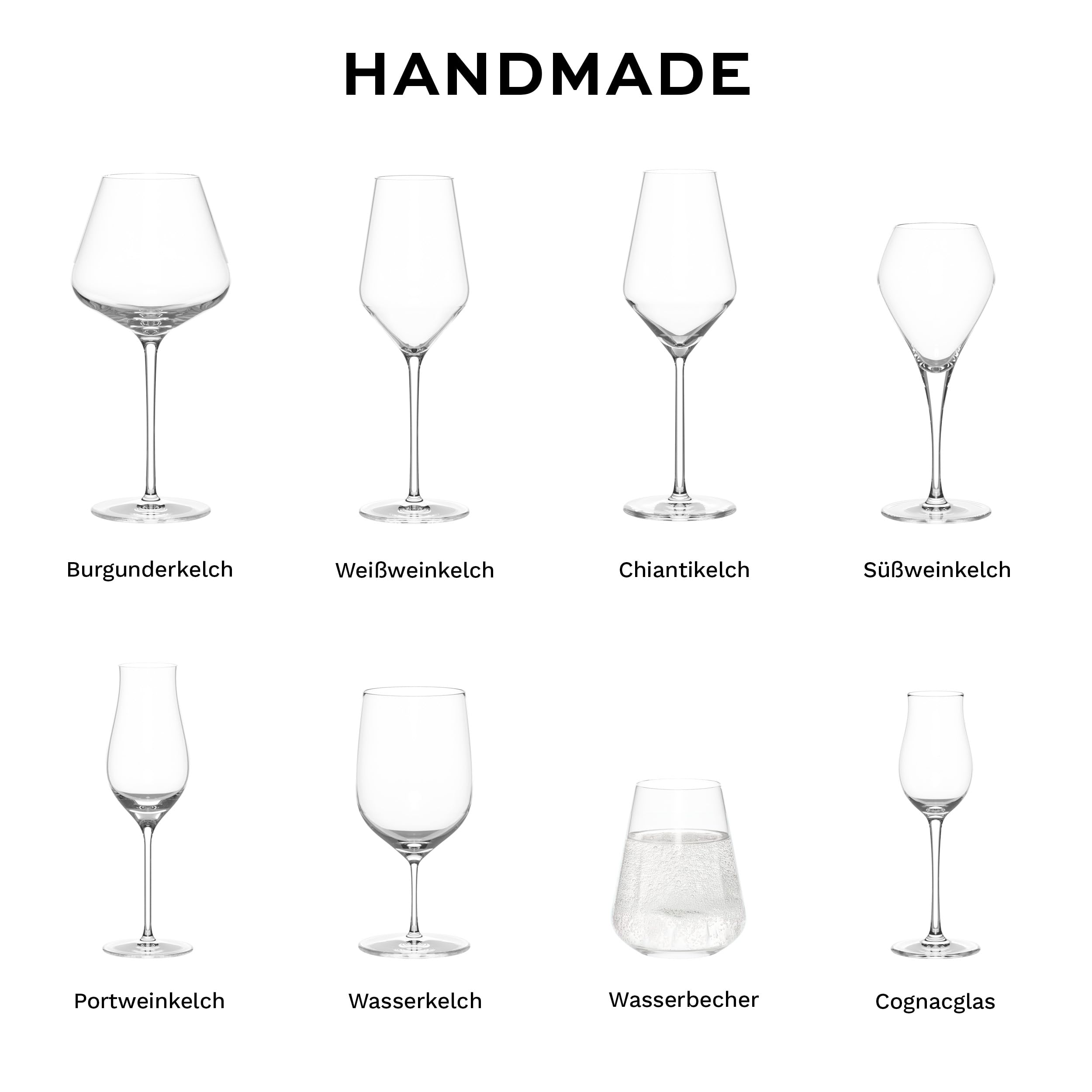 Stölzle Lausitz Q1 Wassergläser Allroundgläser 570 ml, 6er-Set | Handgefertigte, mundgeblasene Wasser- und Trinkgläser für Wasser und Saft, aus Kristallglas, stoßfest & spülmaschinengeeignet