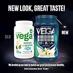 Vega Premium Protein + Supergreens - 20g Protein, Creamy Vanilla, 25 Servings, Spinach,Kale, Alfalfa Grass, Broccoli, 0g Added Sugar, Non-GMO, Gluten Free, Dairy Free, 1.68 lbs (Packaging May Vary) - Image 2