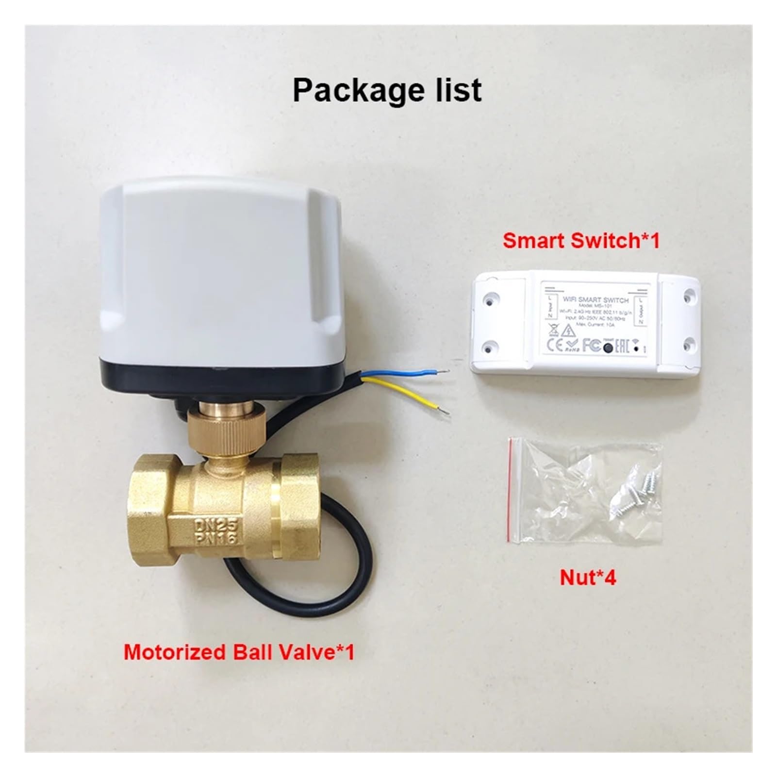 Valvola A Sfera Motorizzata Impermeabile Intelligente WiFi IP65 Smart Switch Temporizzato Fit For Acqua Con Life(1")