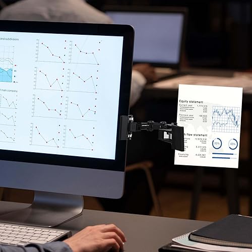 Miniatura 5 de 2 soportes giratorios para copias de papel, clip ajustable, para escribir, flexible, prácticos, suministros para artistas, soporte de lona para