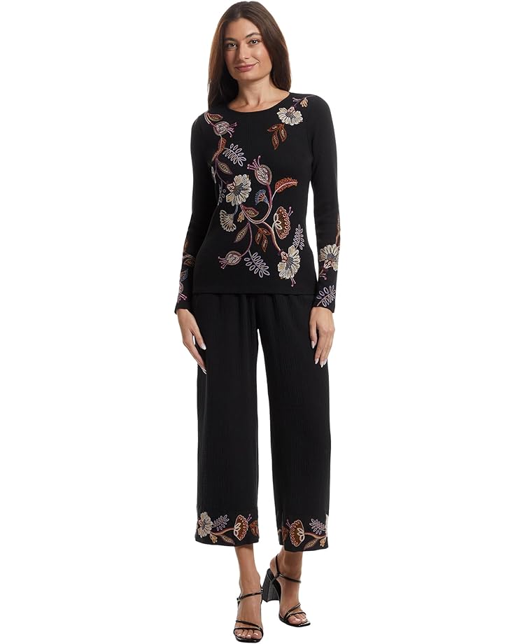 Johnny Was Mixed Media Wide Leg Pants- Gineva - #5 of 5